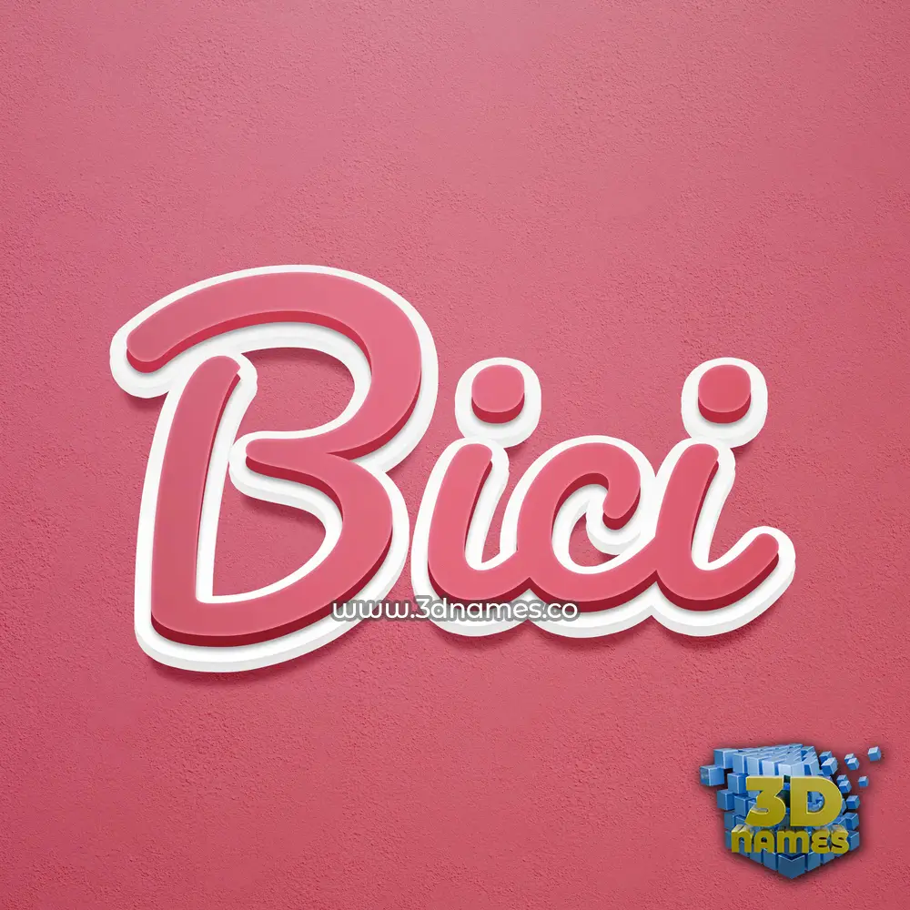 bici in Red Scribble style - 3D name wallpaper