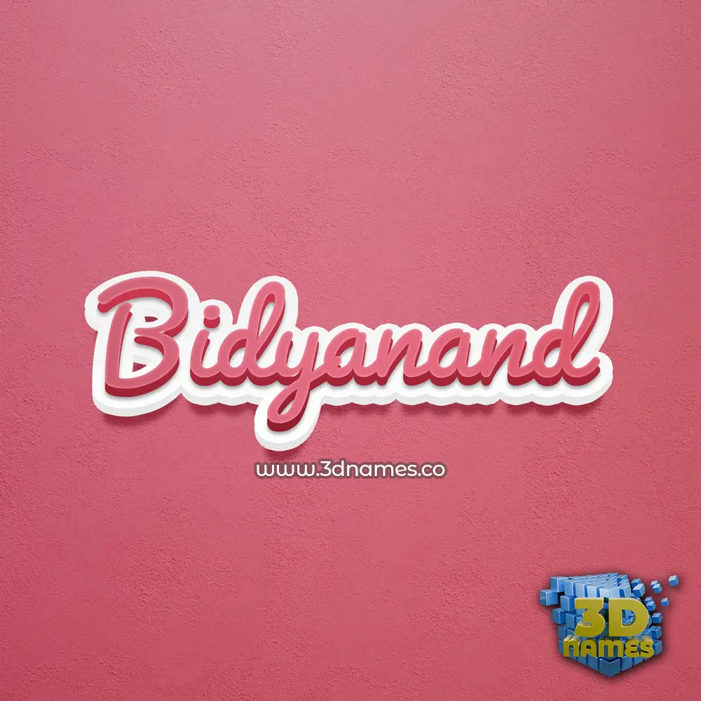 bidyanand in Red Scribble style - 3D name wallpaper