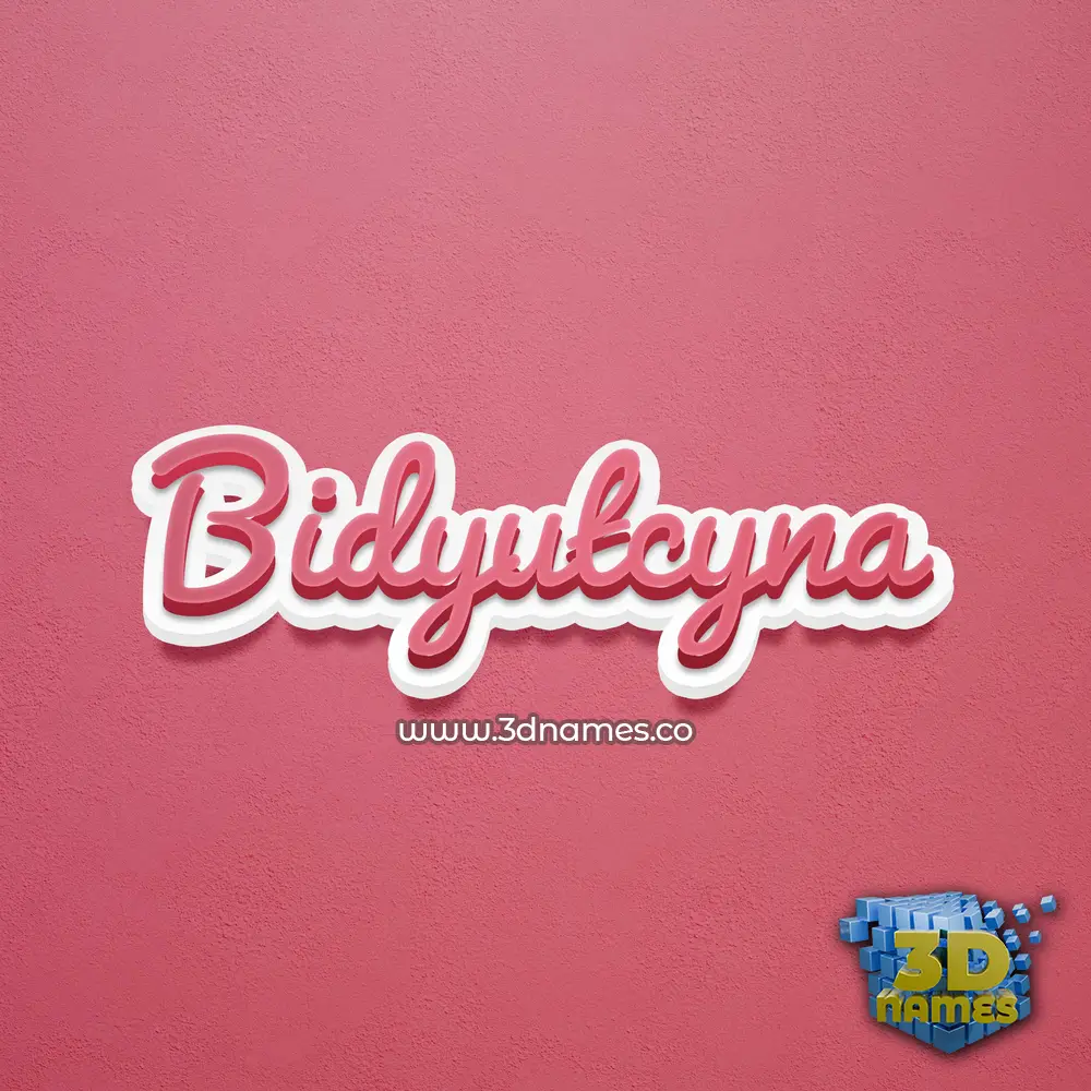 bidyutcyna in Red Scribble style - 3D name wallpaper