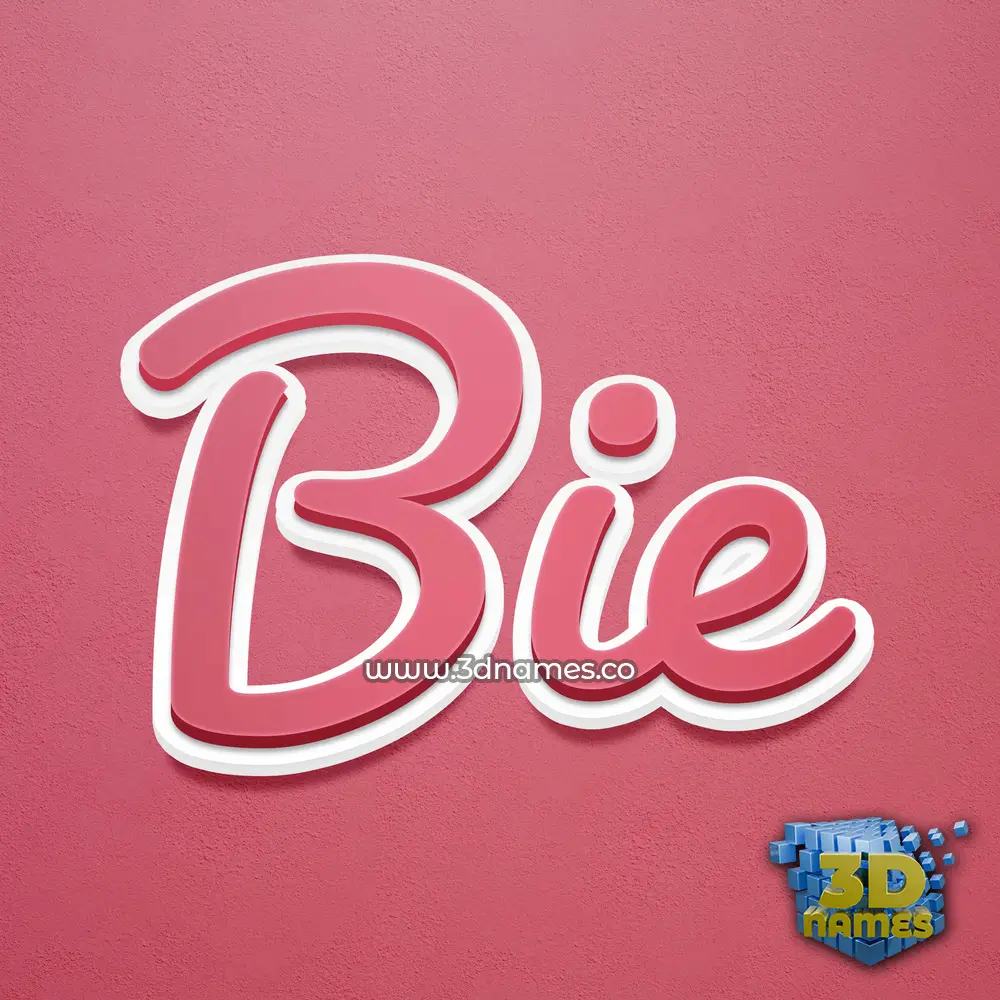 bie in Red Scribble style - 3D name wallpaper