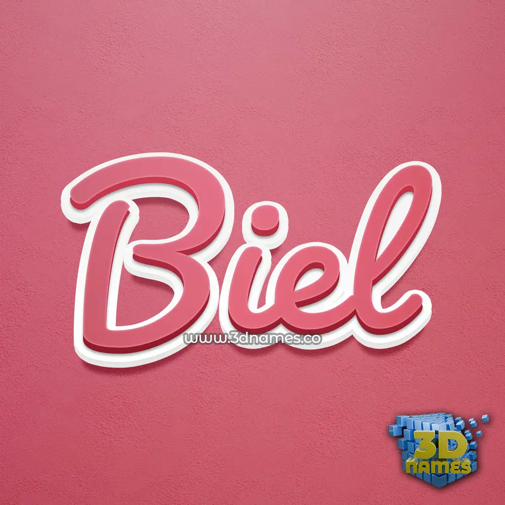 biel in Red Scribble style - 3D name wallpaper