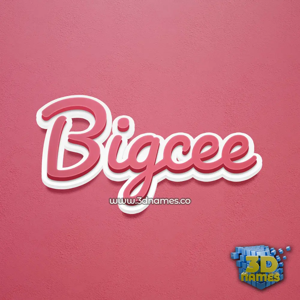 bigcee in Red Scribble style - 3D name wallpaper