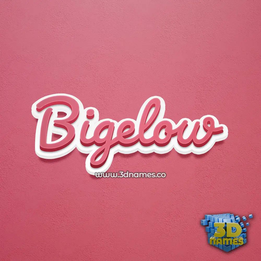 bigelow in Red Scribble style - 3D name wallpaper