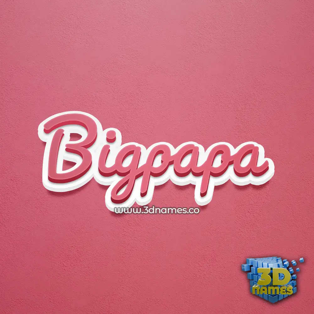 bigpapa in Red Scribble style - 3D name wallpaper