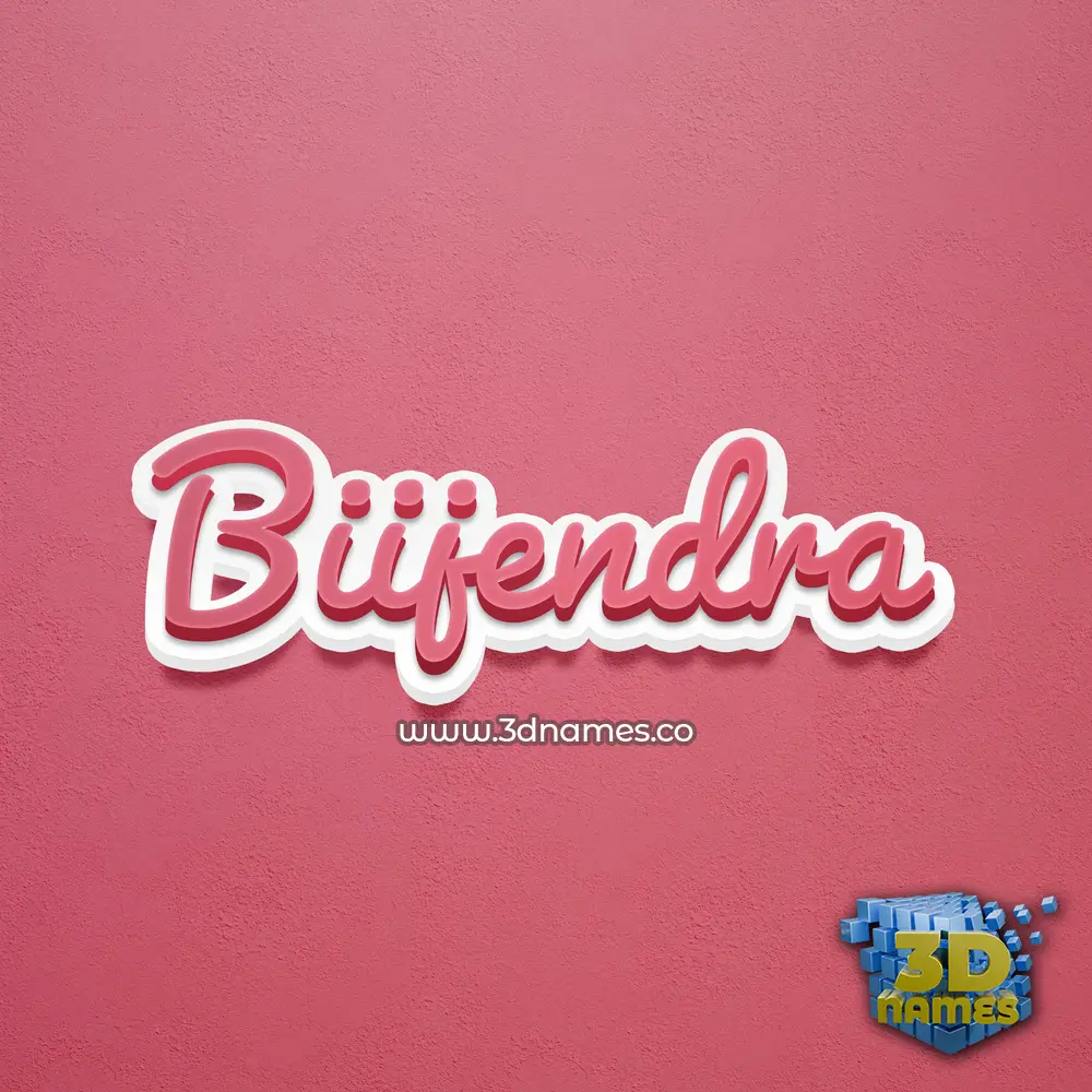 biijendra in Red Scribble style - 3D name wallpaper