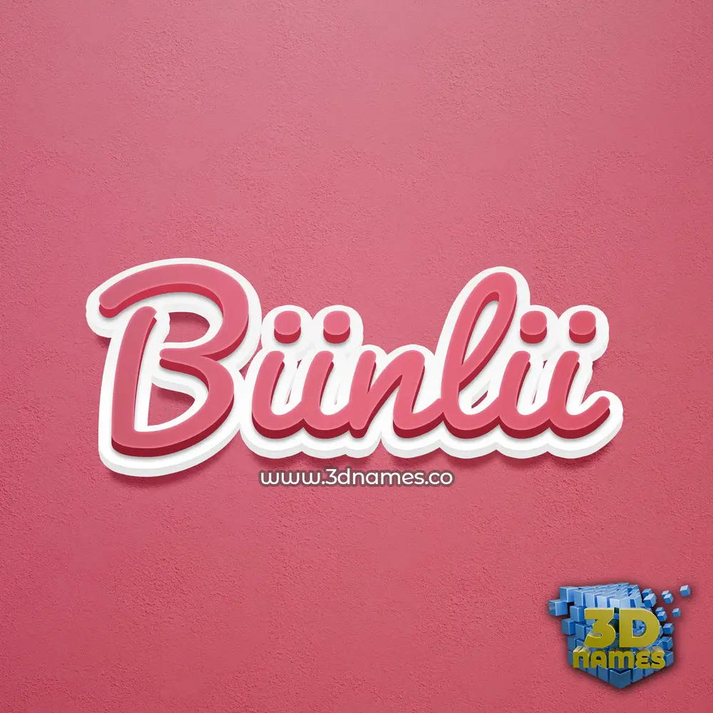 biinlii in Red Scribble style - 3D name wallpaper