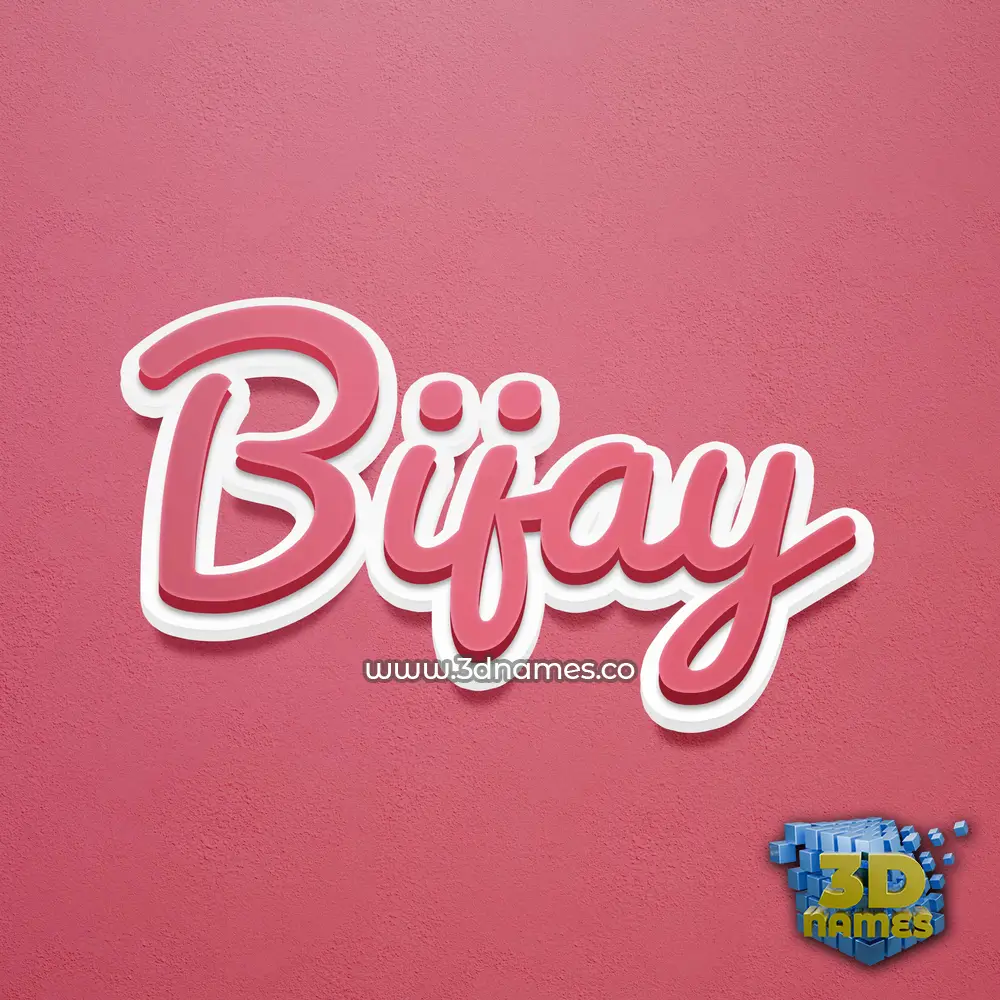 bijay in Red Scribble style - 3D name wallpaper