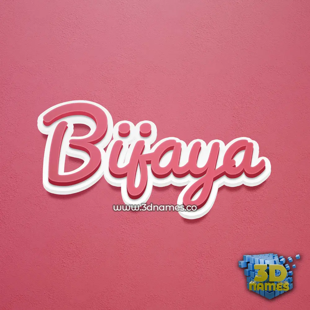 bijaya in Red Scribble style - 3D name wallpaper