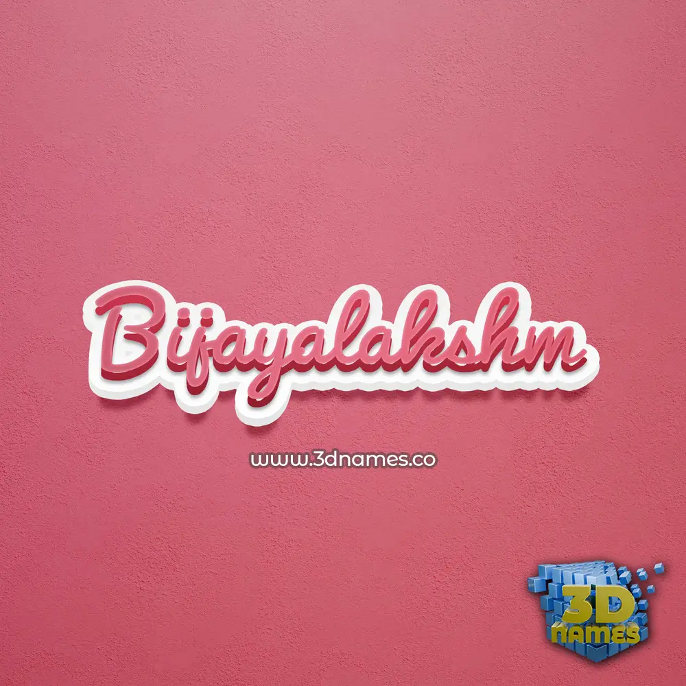 bijayalakshm in Red Scribble style - 3D name wallpaper