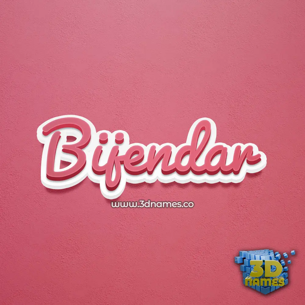 bijendar in Red Scribble style - 3D name wallpaper