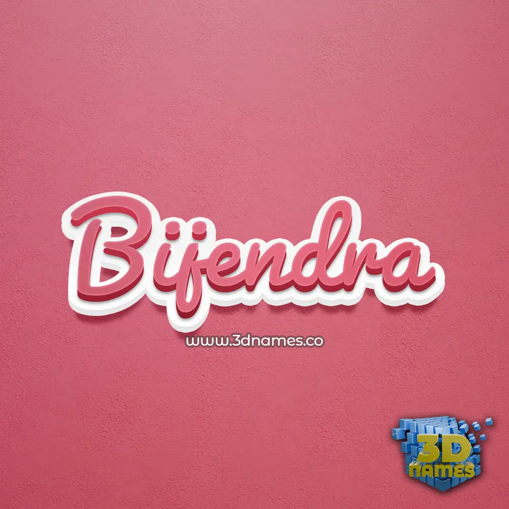 bijendra in Red Scribble style - 3D name wallpaper