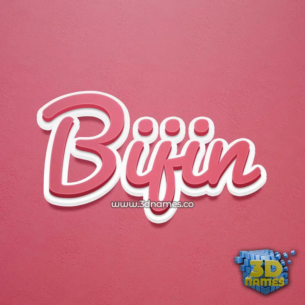 bijin in Red Scribble style - 3D name wallpaper