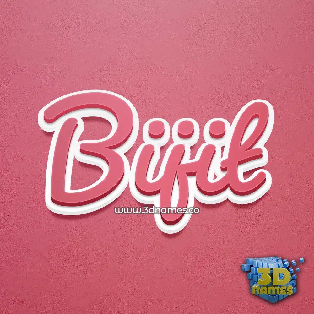 bijit in Red Scribble style - 3D name wallpaper