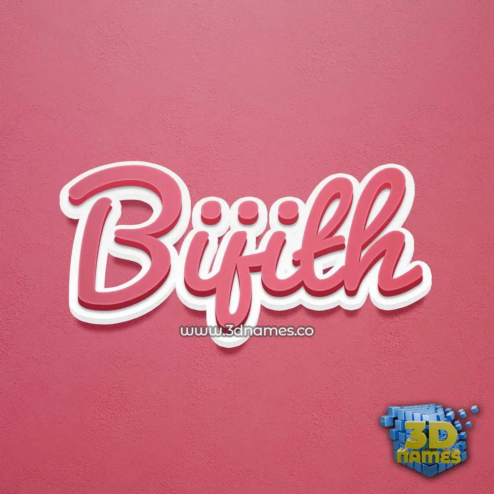 bijith in Red Scribble style - 3D name wallpaper