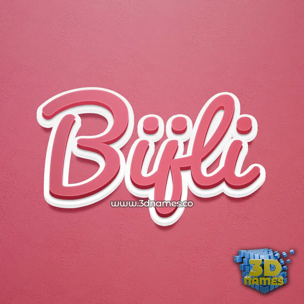 bijli in Red Scribble style - 3D name wallpaper