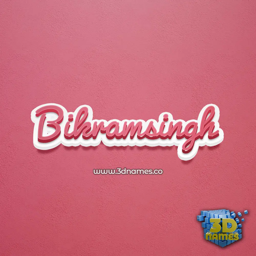 bikramsingh in Red Scribble style - 3D name wallpaper