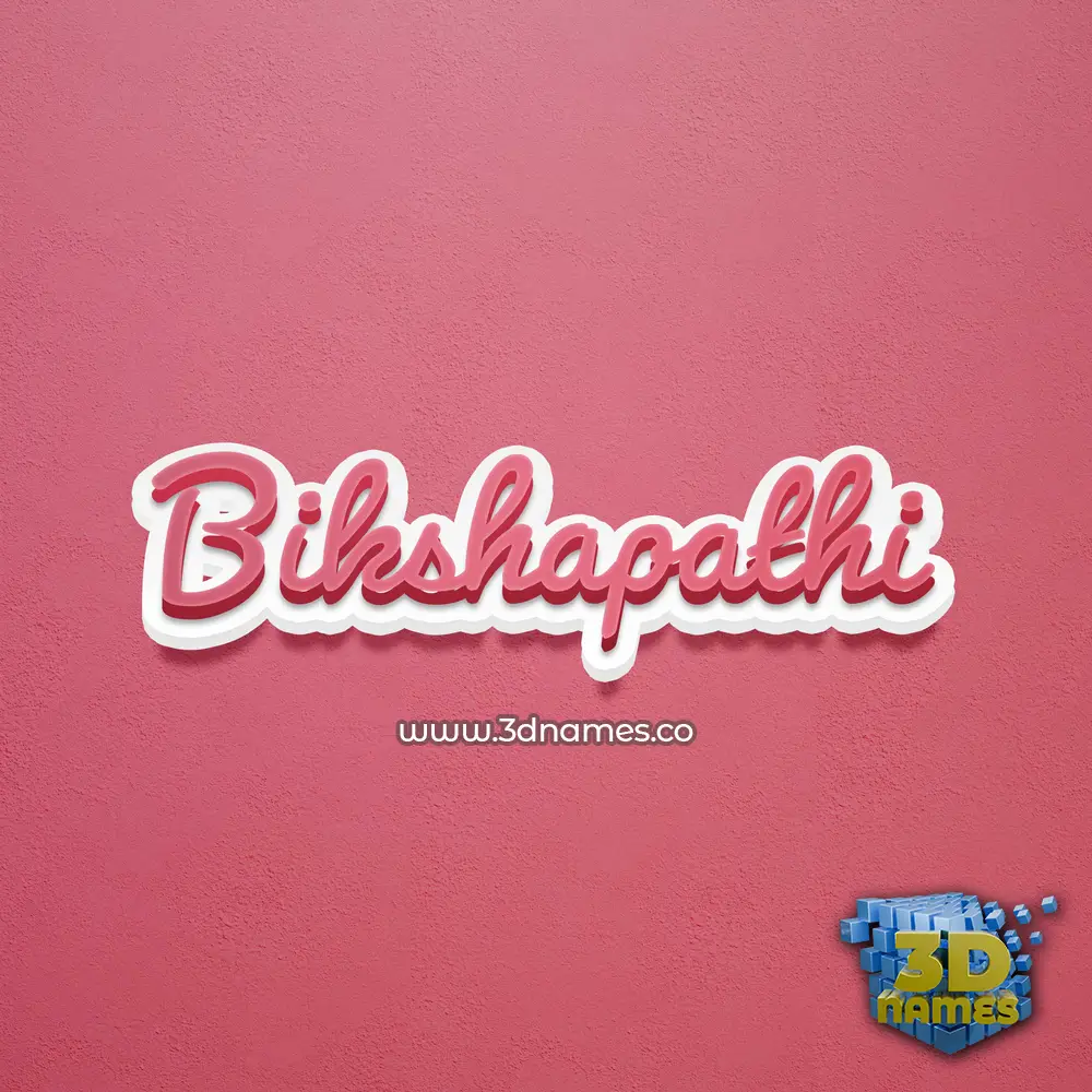 bikshapathi in Red Scribble style - 3D name wallpaper