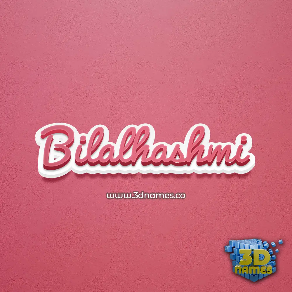 bilalhashmi in Red Scribble style - 3D name wallpaper