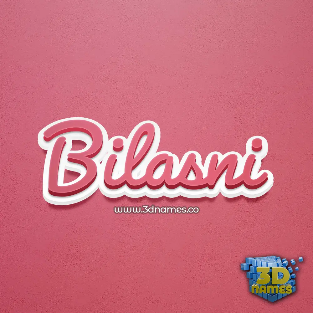 bilasni in Red Scribble style - 3D name wallpaper