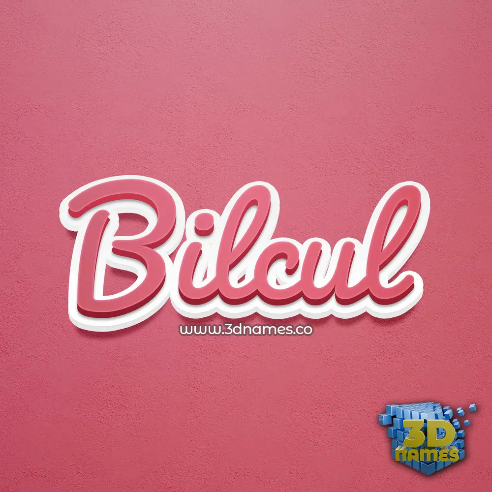bilcul in Red Scribble style - 3D name wallpaper