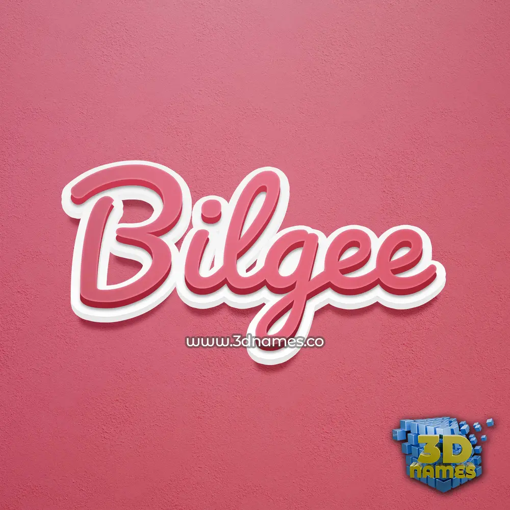 bilgee in Red Scribble style - 3D name wallpaper
