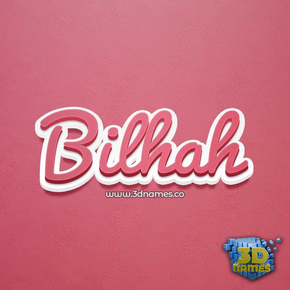 bilhah in Red Scribble style - 3D name wallpaper