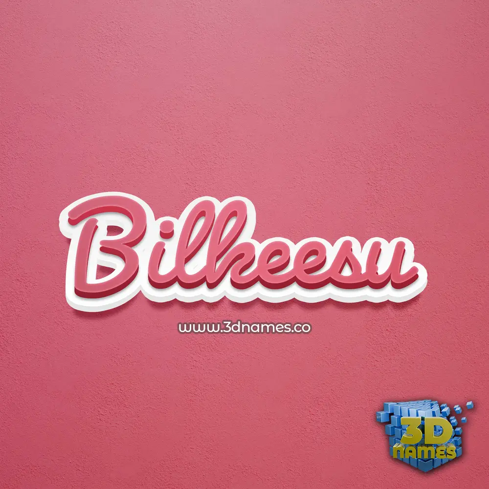 bilkeesu in Red Scribble style - 3D name wallpaper