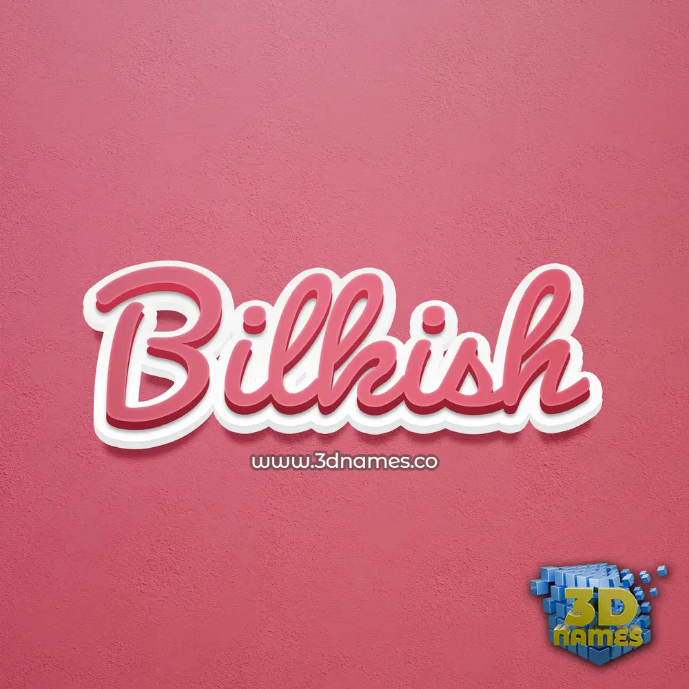 bilkish in Red Scribble style - 3D name wallpaper