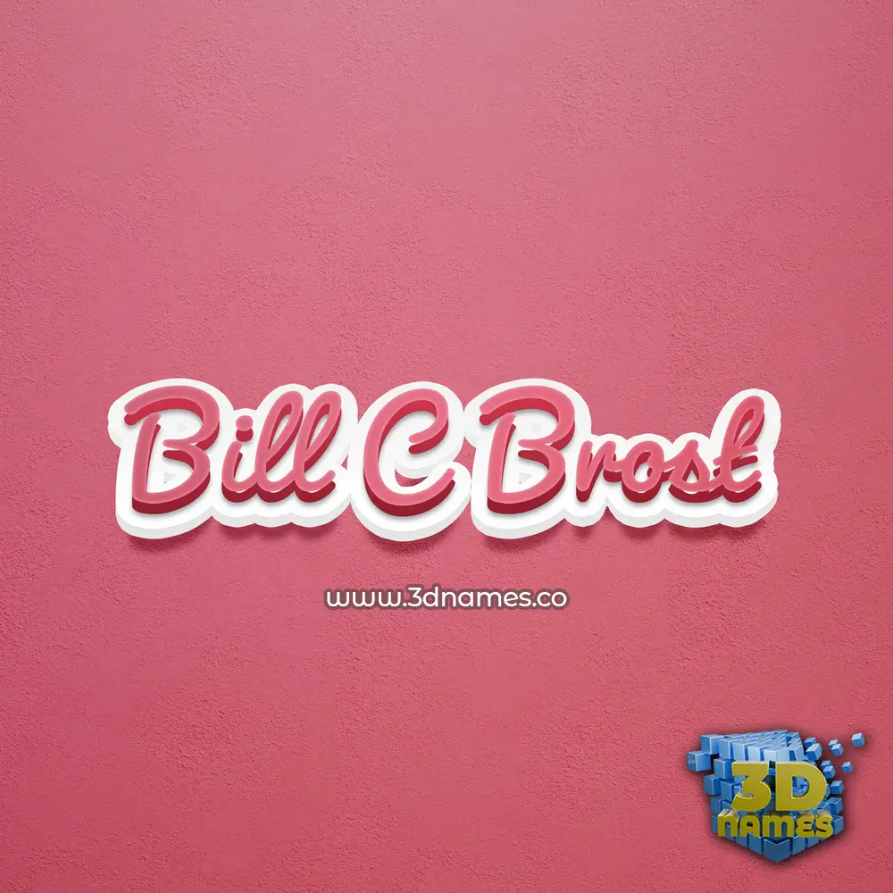 bill c brost in Red Scribble style - 3D name wallpaper
