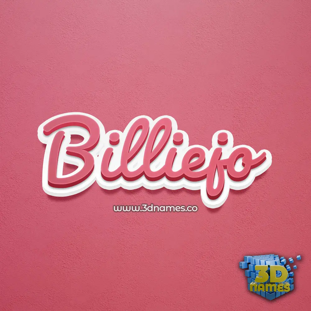billiejo in Red Scribble style - 3D name wallpaper
