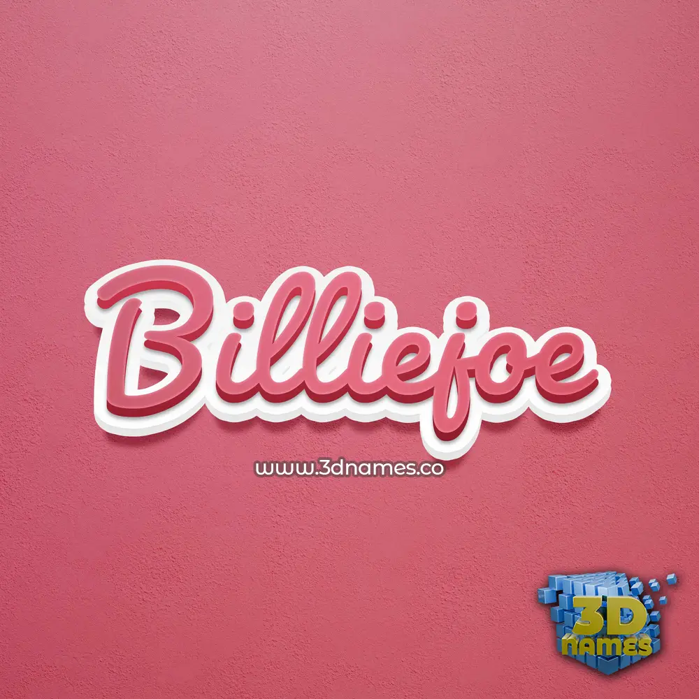 billiejoe in Red Scribble style - 3D name wallpaper