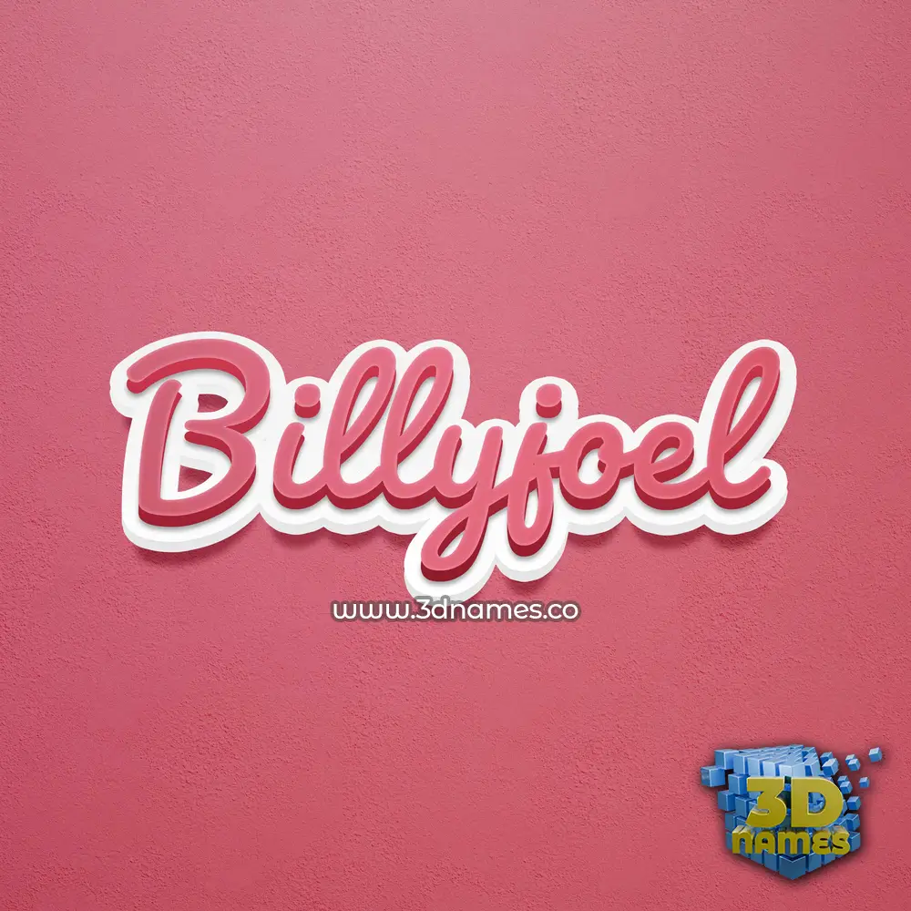billyjoel in Red Scribble style - 3D name wallpaper