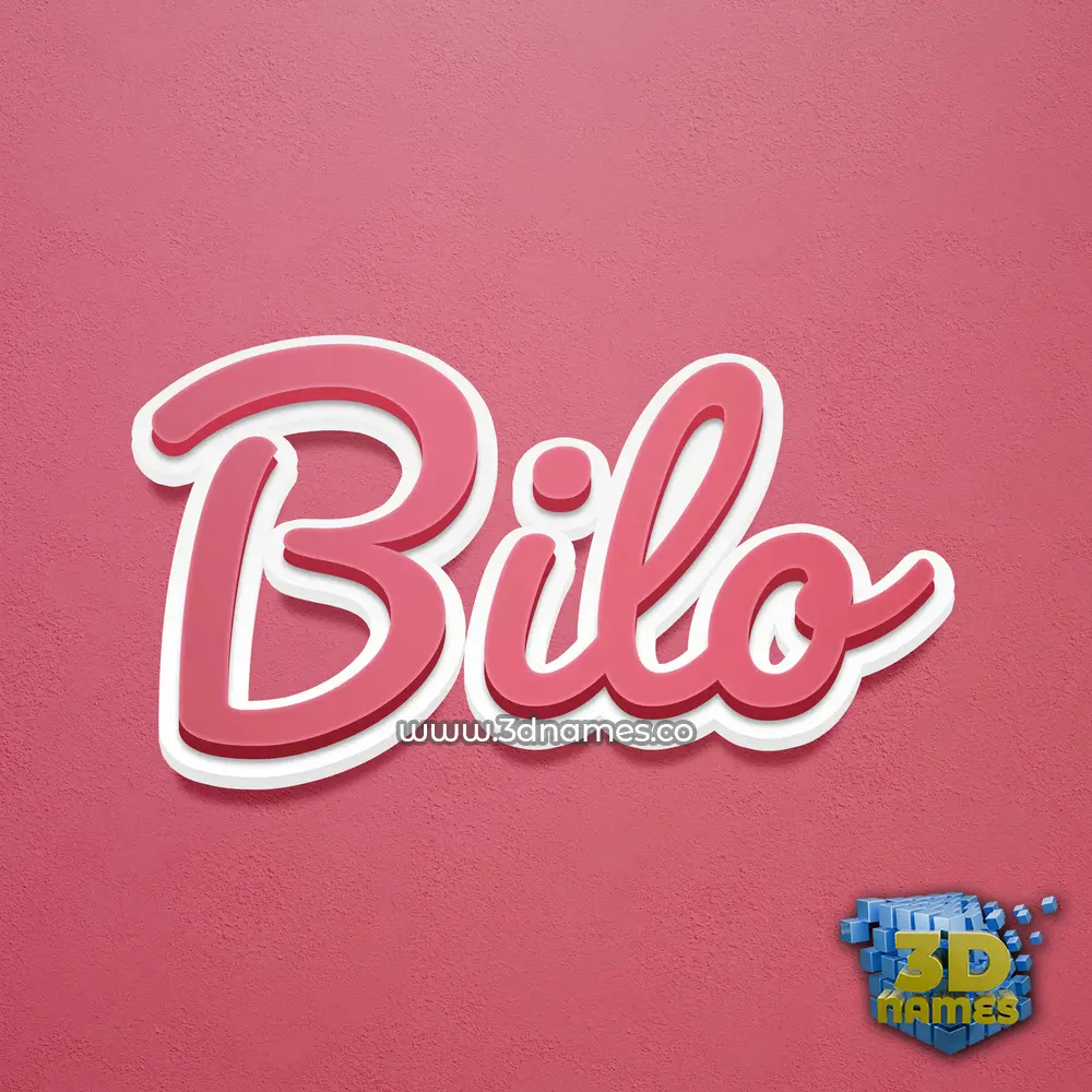 bilo in Red Scribble style - 3D name wallpaper