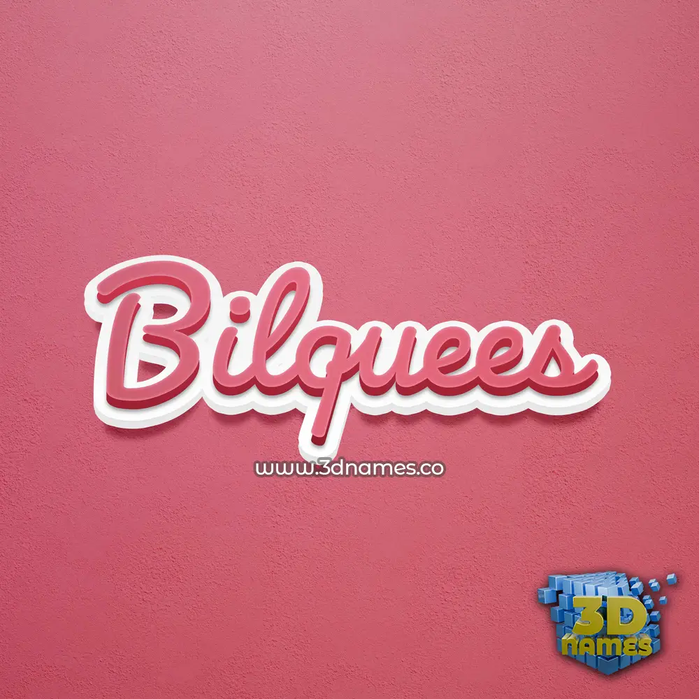 bilquees in Red Scribble style - 3D name wallpaper
