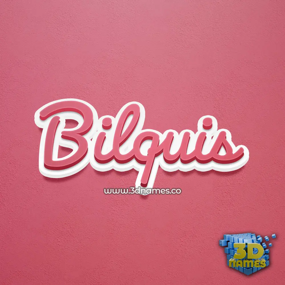 bilquis in Red Scribble style - 3D name wallpaper
