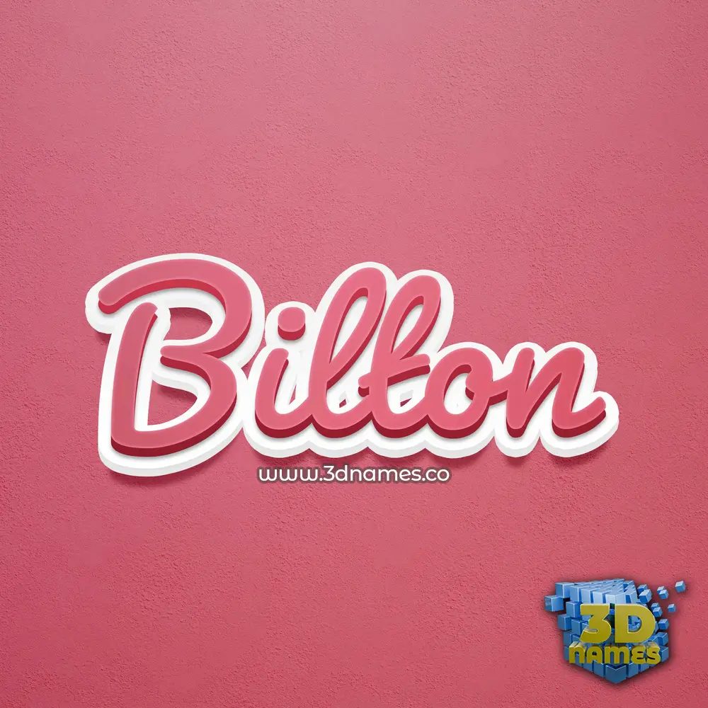 bilton in Red Scribble style - 3D name wallpaper
