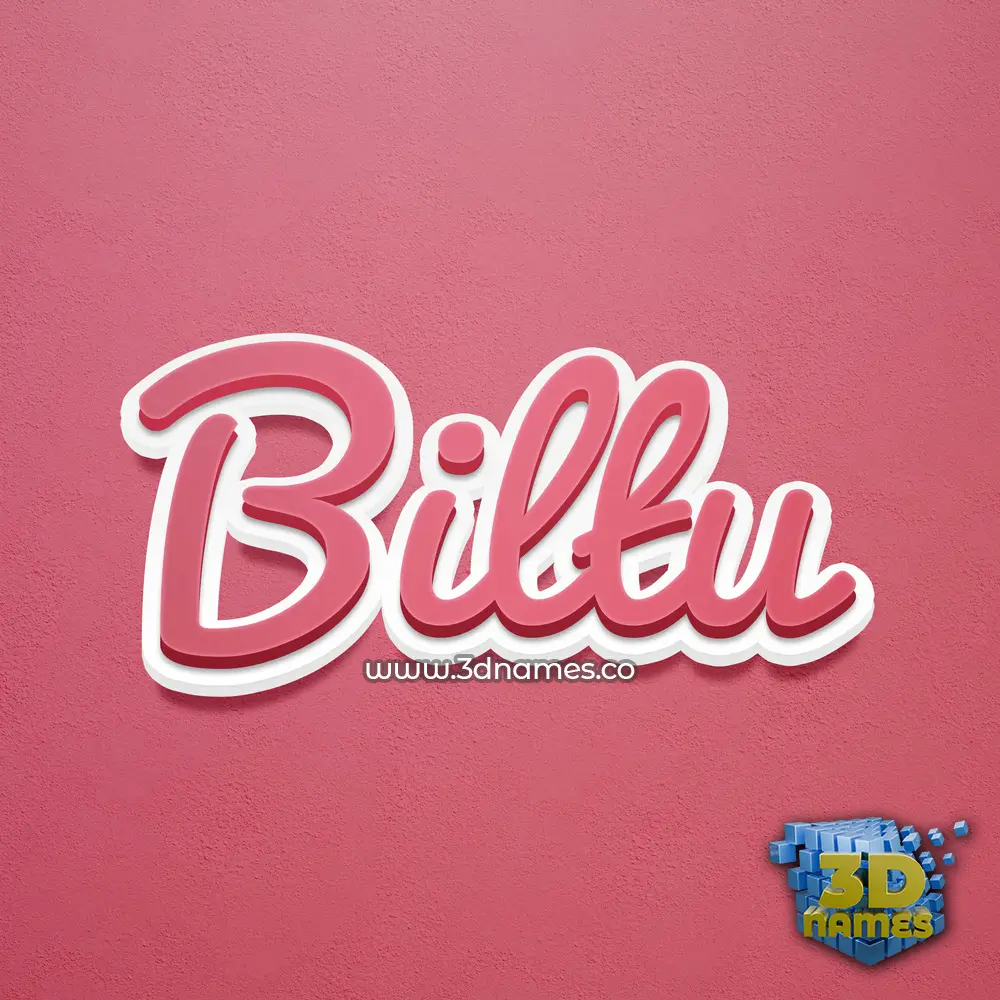biltu in Red Scribble style - 3D name wallpaper