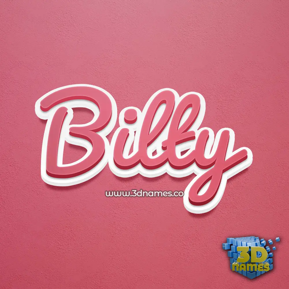bilty in Red Scribble style - 3D name wallpaper