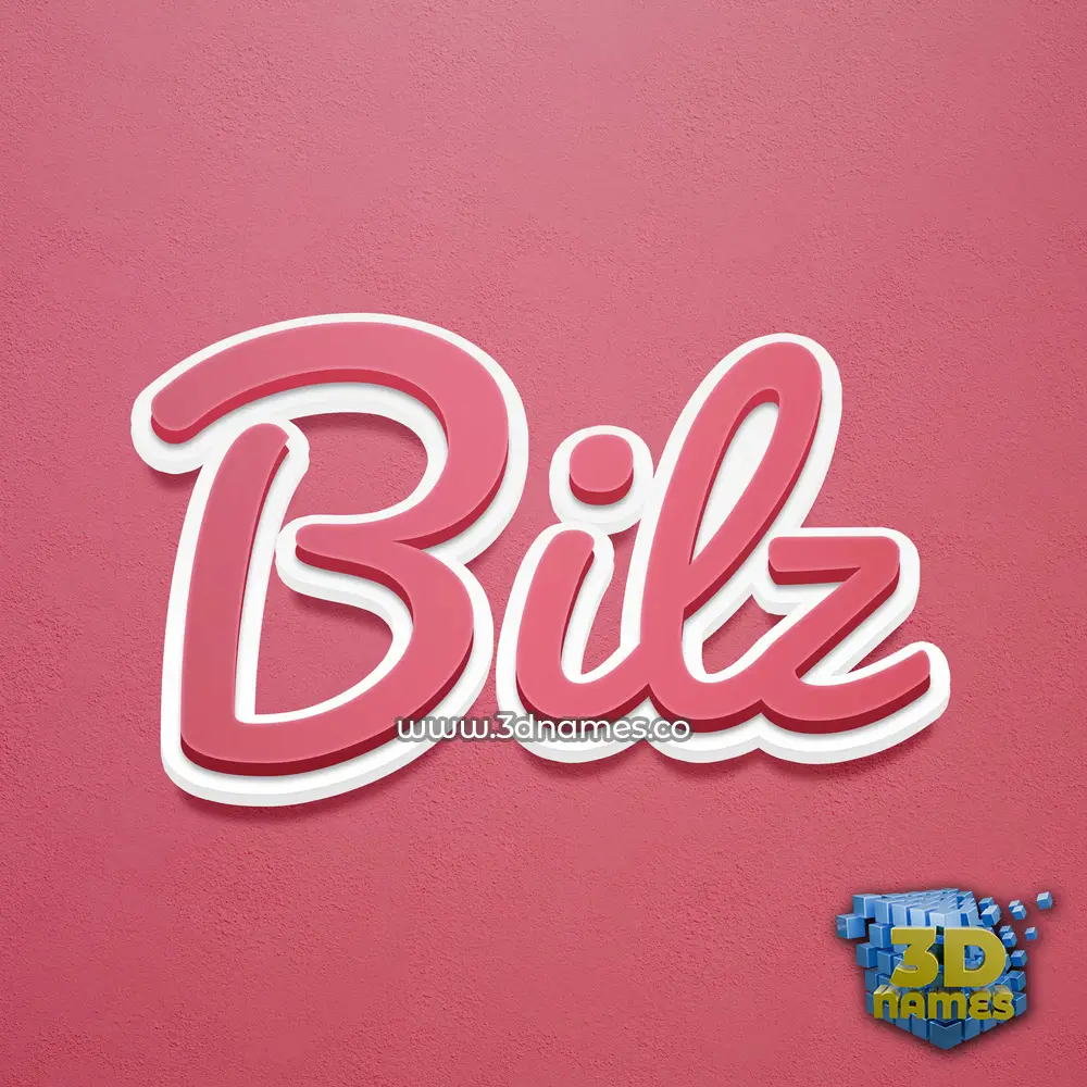 bilz in Red Scribble style - 3D name wallpaper