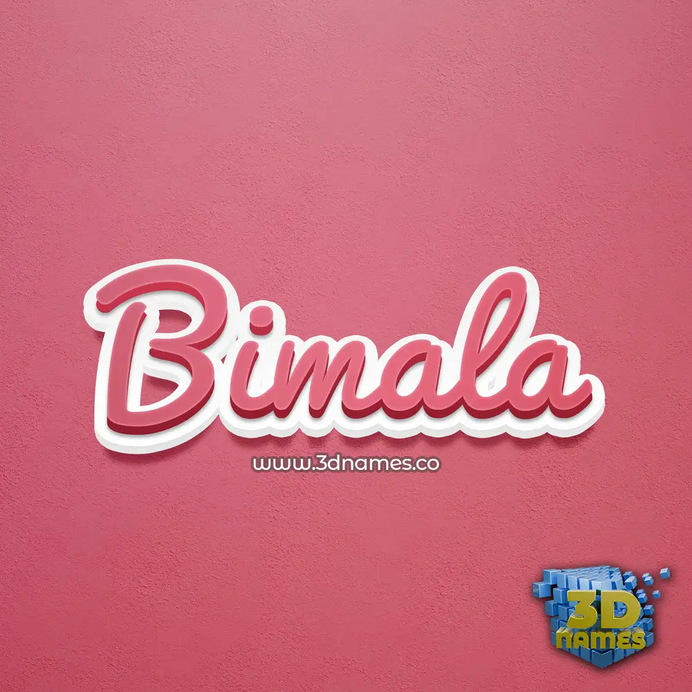 bimala in Red Scribble style - 3D name wallpaper