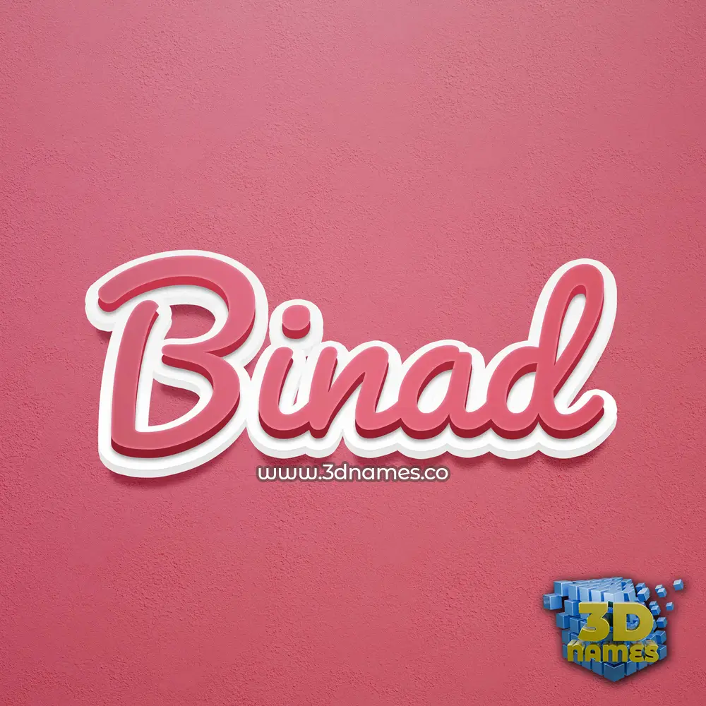 binad in Red Scribble style - 3D name wallpaper