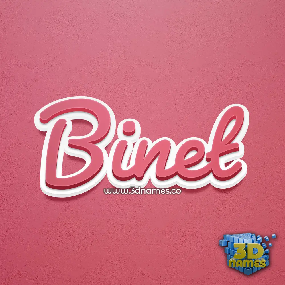 binet in Red Scribble style - 3D name wallpaper