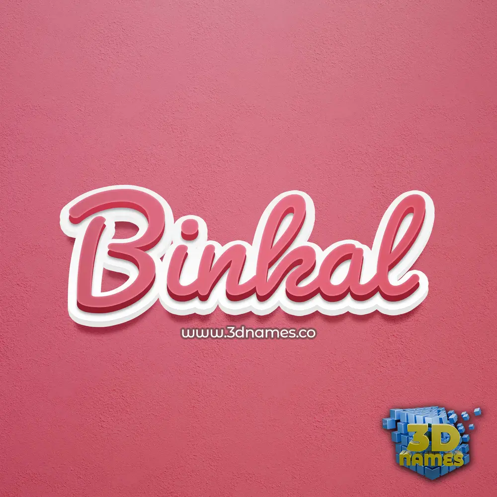 binkal in Red Scribble style - 3D name wallpaper