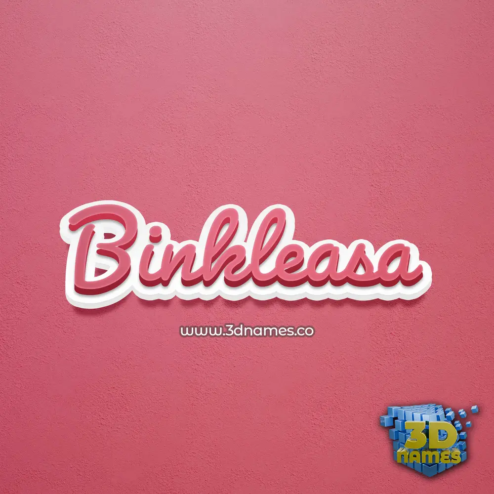 binkleasa in Red Scribble style - 3D name wallpaper