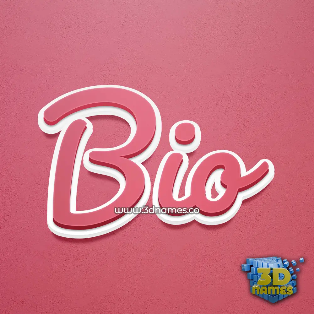 bio in Red Scribble style - 3D name wallpaper