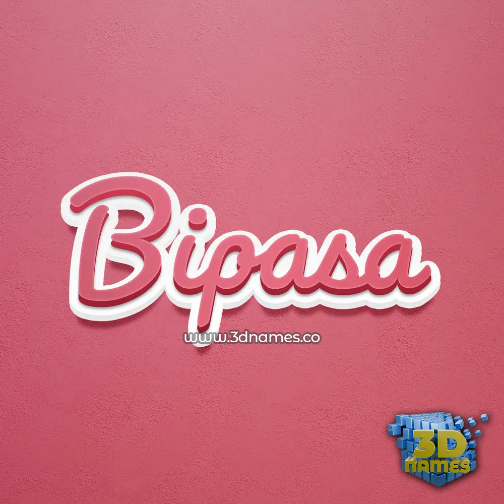 bipasa in Red Scribble style - 3D name wallpaper