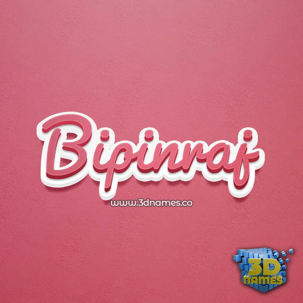 bipinraj in Red Scribble style - 3D name wallpaper