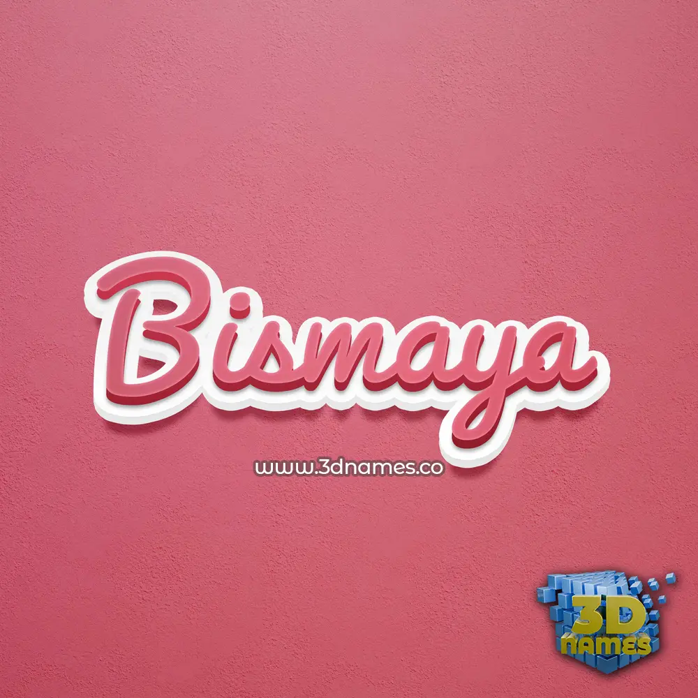 bismaya in Red Scribble style - 3D name wallpaper
