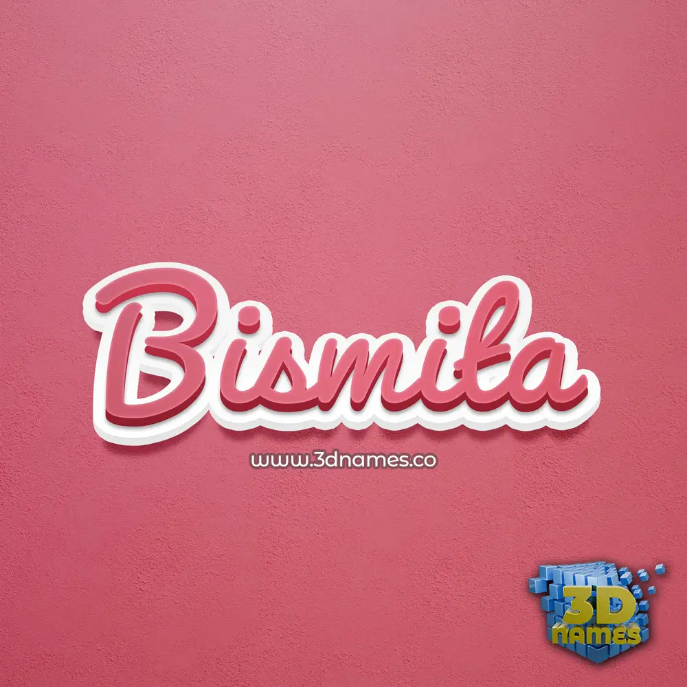 bismita in Red Scribble style - 3D name wallpaper