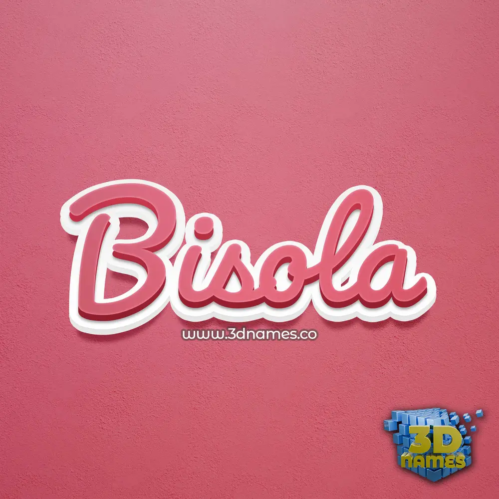 bisola in Red Scribble style - 3D name wallpaper